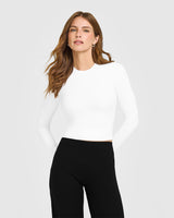 SoftMotion™ Long Sleeve Mid Top | White