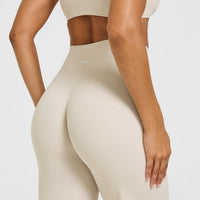 SoftMotion™ Straight Leg Bottoms with White Logo | Sand