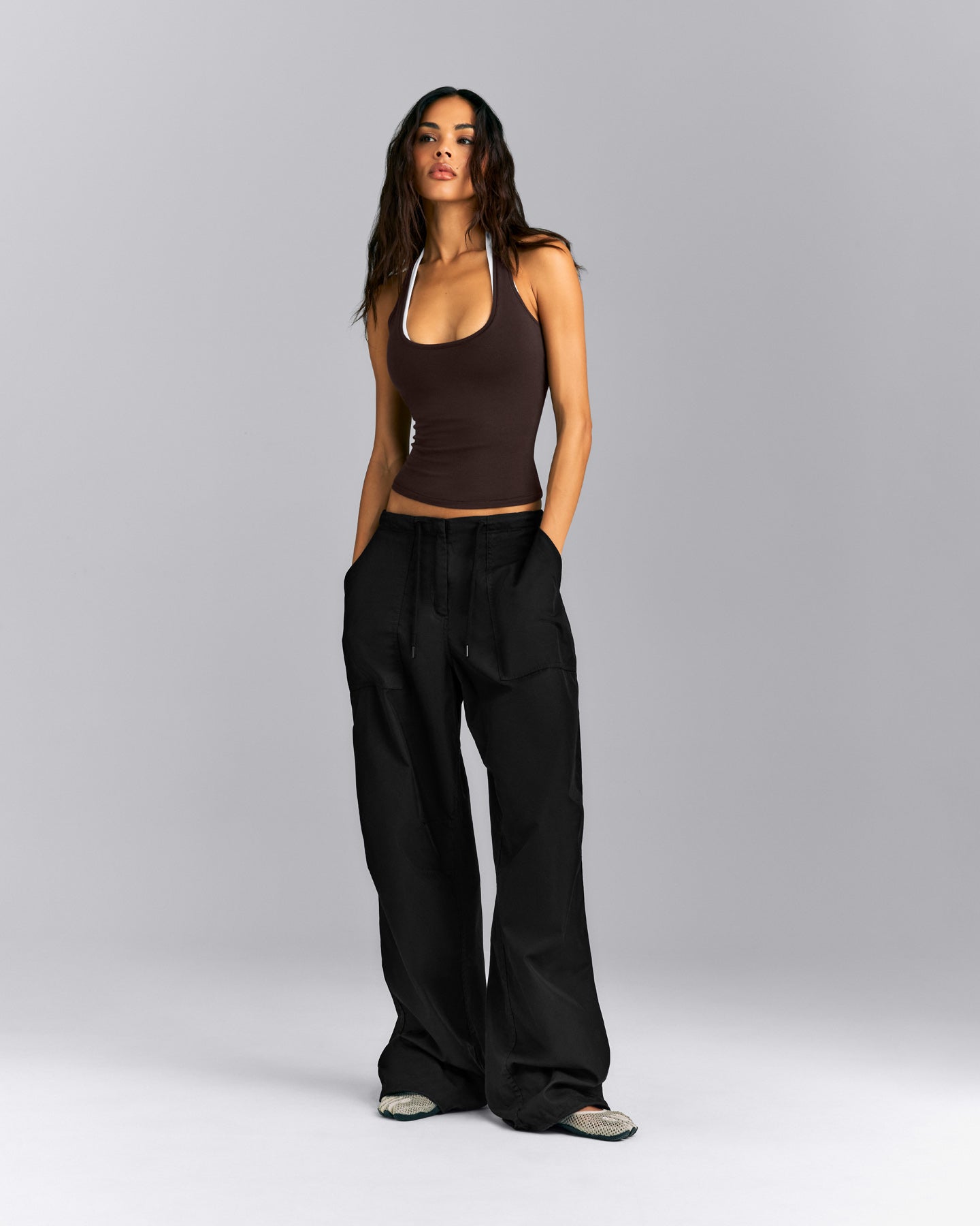 Fitted Cotton Racer Tank | 70% Cocoa