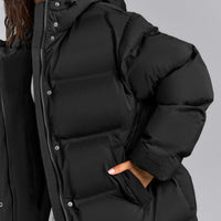 Oversized Longline Puffer Jacket | Black