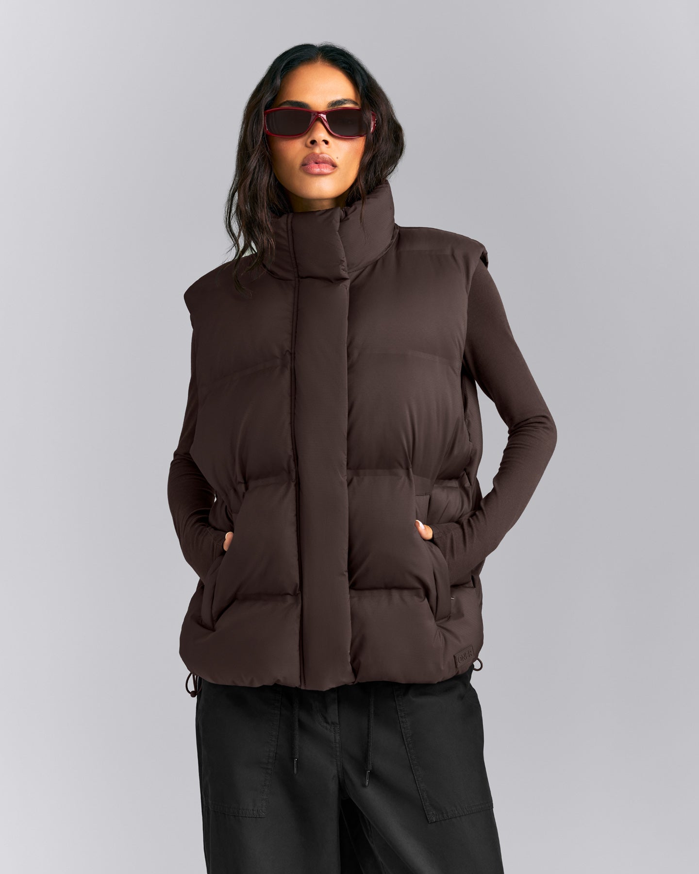 Oversized Puffer Vest | 70% Cocoa