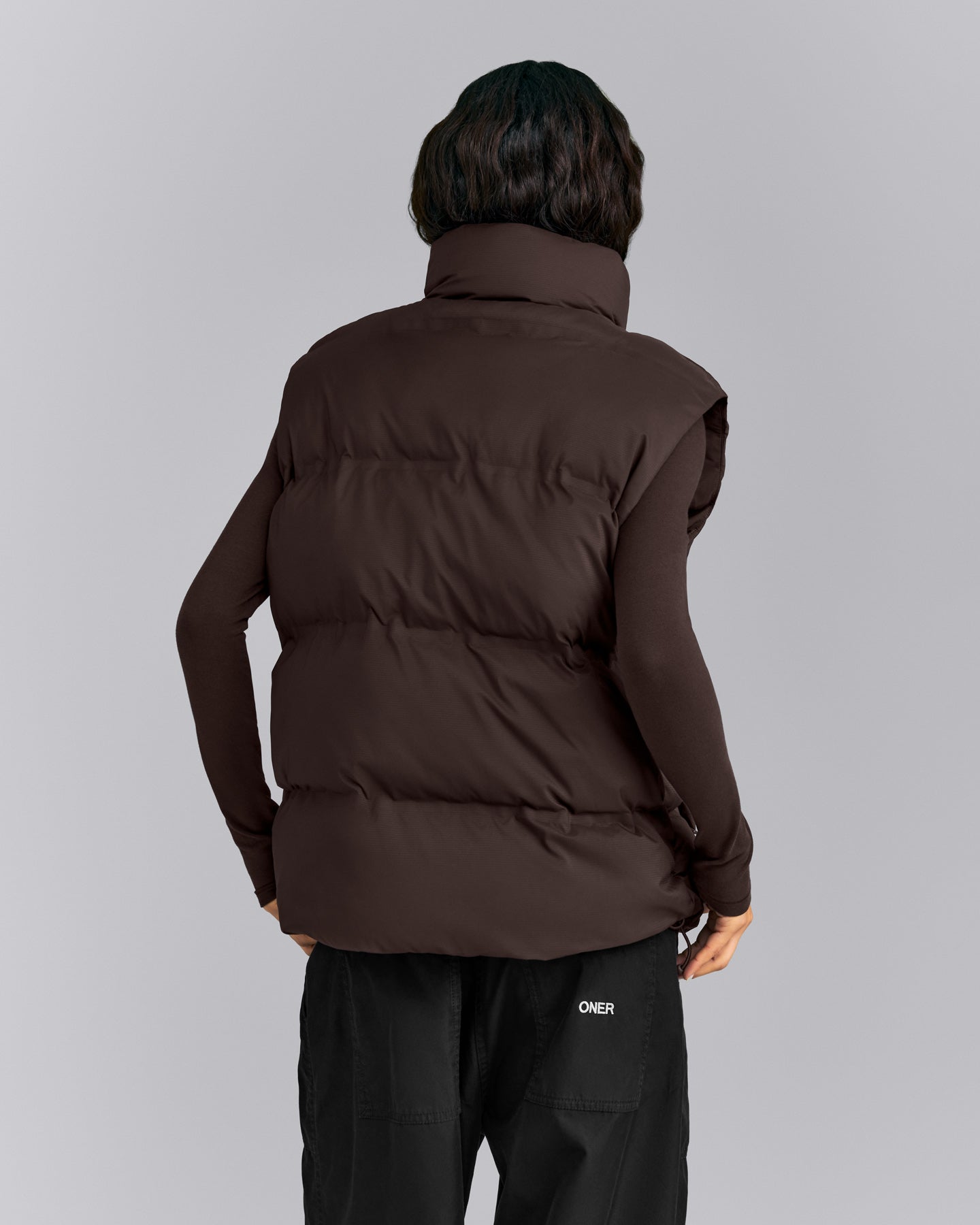 Oversized Puffer Vest | 70% Cocoa