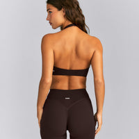 SoftMotion™ Minimal Halter Neck Bralette | 70% Cocoa