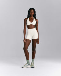 SoftMotion™ Minimal Halter Neck Bralette | Marshmallow White