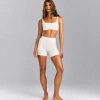 SoftMotion™ Soft Square Neck Sports Bra | Marshmallow White