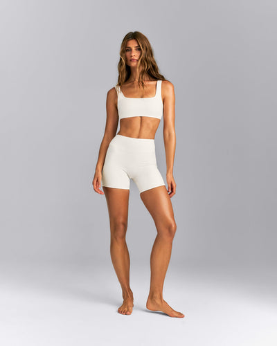 SoftMotion™ Soft Square Neck Sports Bra | Marshmallow White
