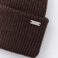 Wool Rib Knit Beanie | 70% Cocoa