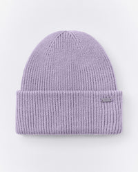 Wool Rib Knit Beanie | Lavender Purple