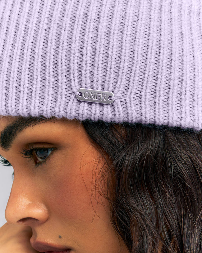 Wool Rib Knit Headband | Lavender Purple