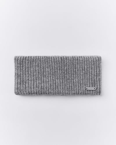 Wool Rib Knit Headband | Grey Marl