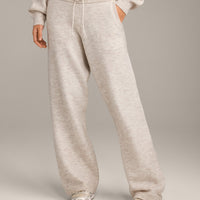 Oversized Knit Straight Leg Bottoms | Oat Marl