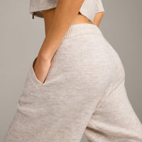 Oversized Knit Straight Leg Bottoms | Oat Marl