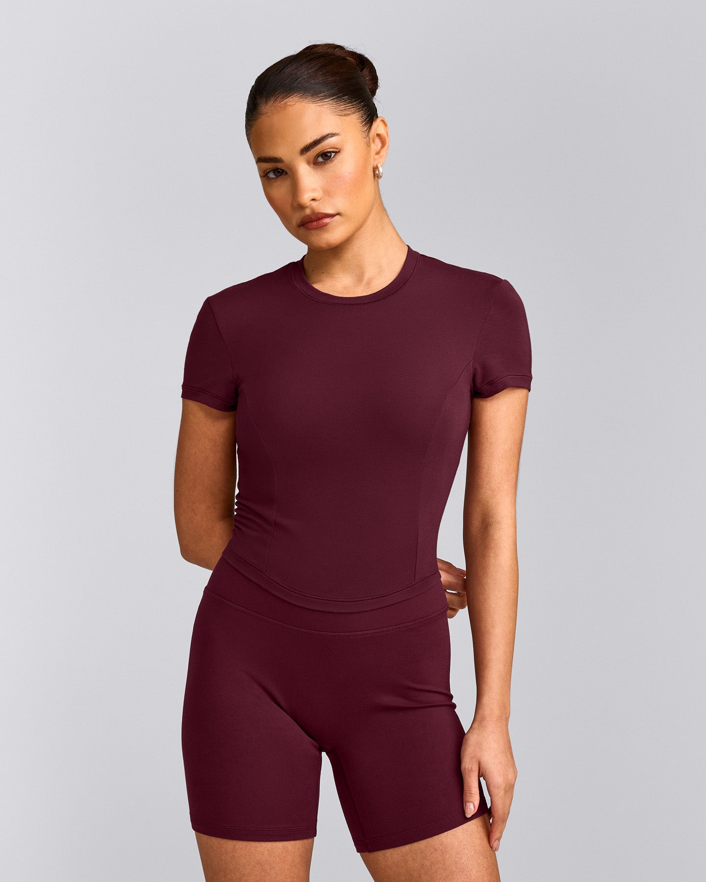 Mellow™ Motion Crew Neck Mid Top | Cherry Lacquer Purple