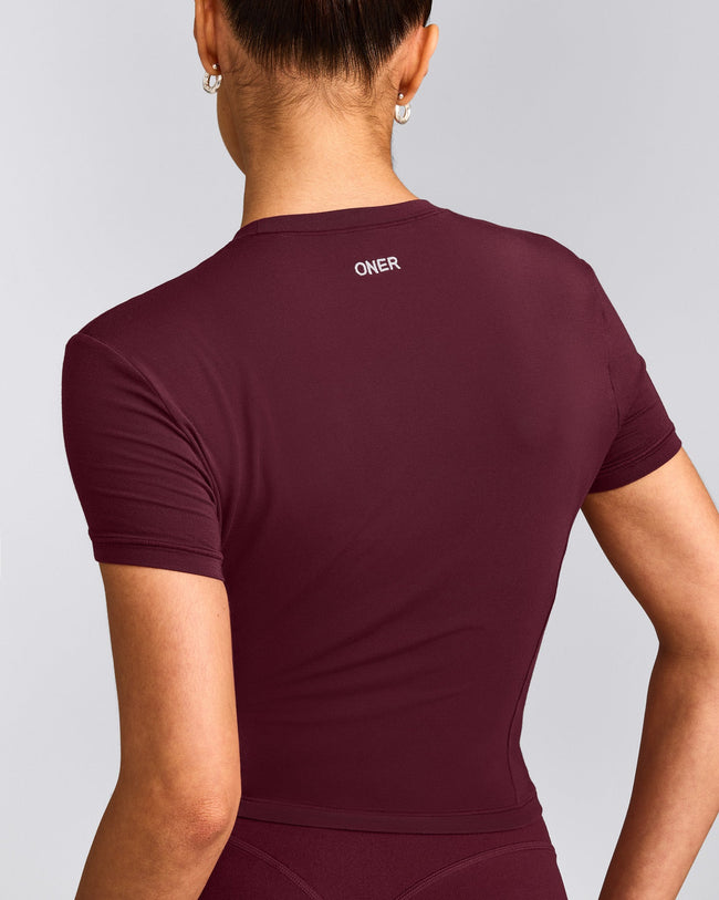 Mellow™ Motion Crew Neck Mid Top | Cherry Lacquer Purple
