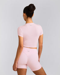 Mellow™ Motion Crew Neck Mid Top | Soft Girl Pink