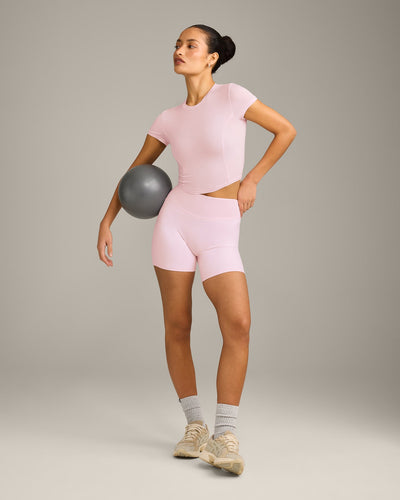 Mellow™ Motion Crew Neck Mid Top | Soft Girl Pink