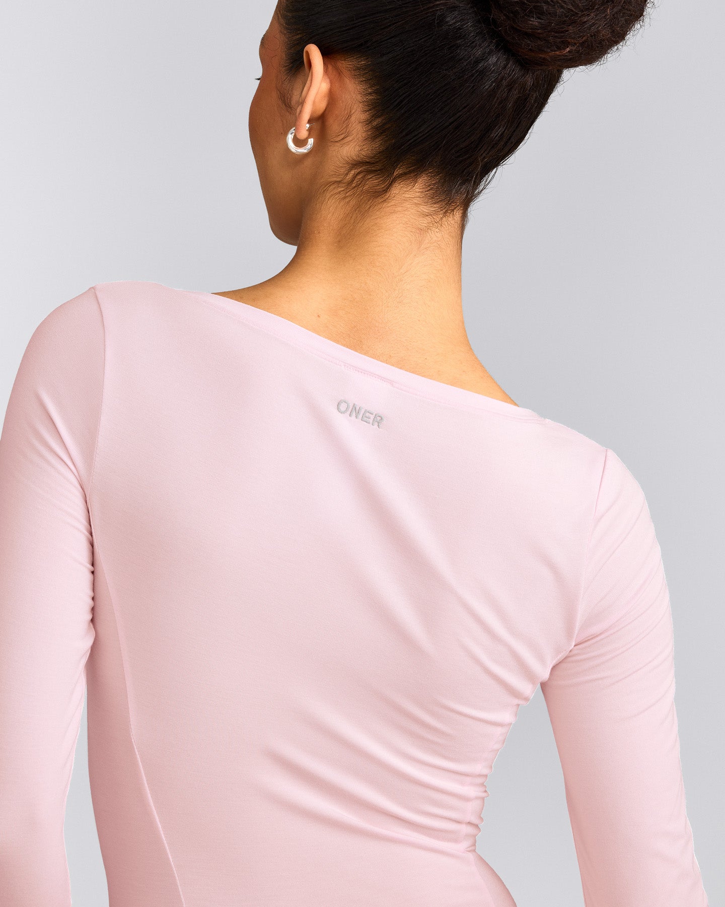 Mellow™ Motion Wide V Neck Long Sleeve Top | Soft Girl Pink