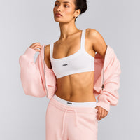 Seamless Scoop Neck Bralette | White