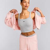 Seamless Scoop Neck Vest | Grey Marl
