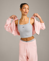 Seamless Scoop Neck Vest | Grey Marl