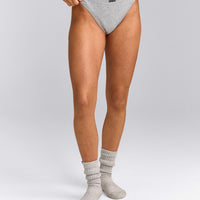 Seamless Thong | Grey Marl