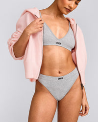 Seamless Thong | Grey Marl