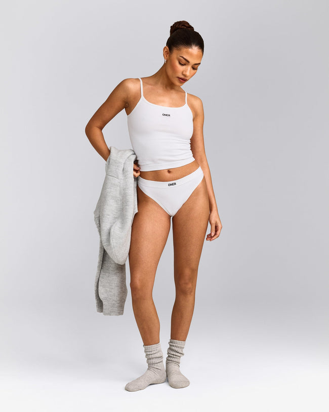 Seamless Thong | White