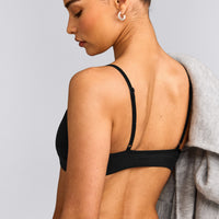 Seamless Strappy Bralette | Black