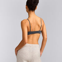 Seamless Strappy Bralette | Charcoal Marl