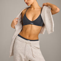 Seamless Strappy Bralette | Charcoal Marl