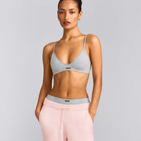 Seamless Strappy Bralette | Grey Marl