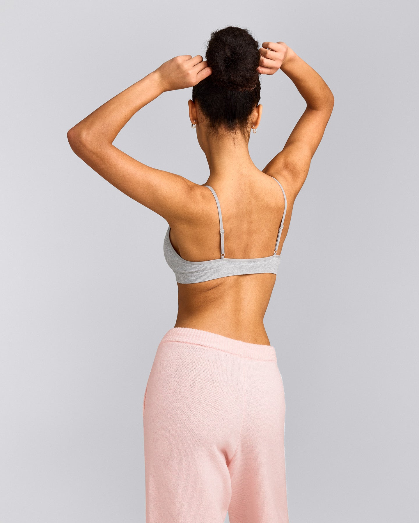 Seamless Strappy Bralette | Grey Marl
