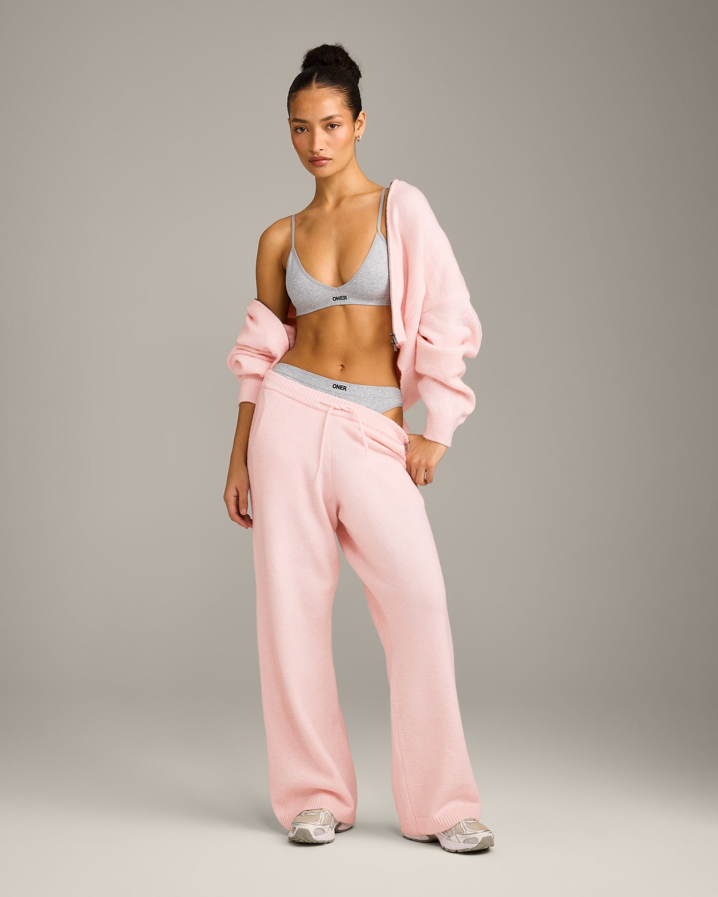 Seamless Strappy Bralette | Grey Marl