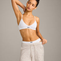 Seamless Strappy Bralette | White