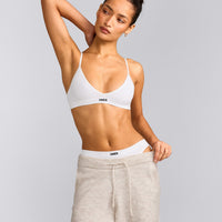 Seamless Strappy Bralette | White