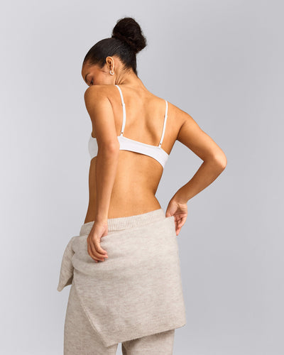 Seamless Strappy Bralette | White