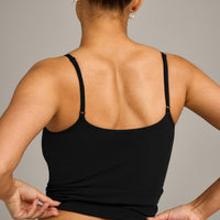 Seamless Strappy Vest | Black
