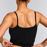 Seamless Strappy Vest | Black