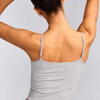 Seamless Strappy Vest | Grey Marl