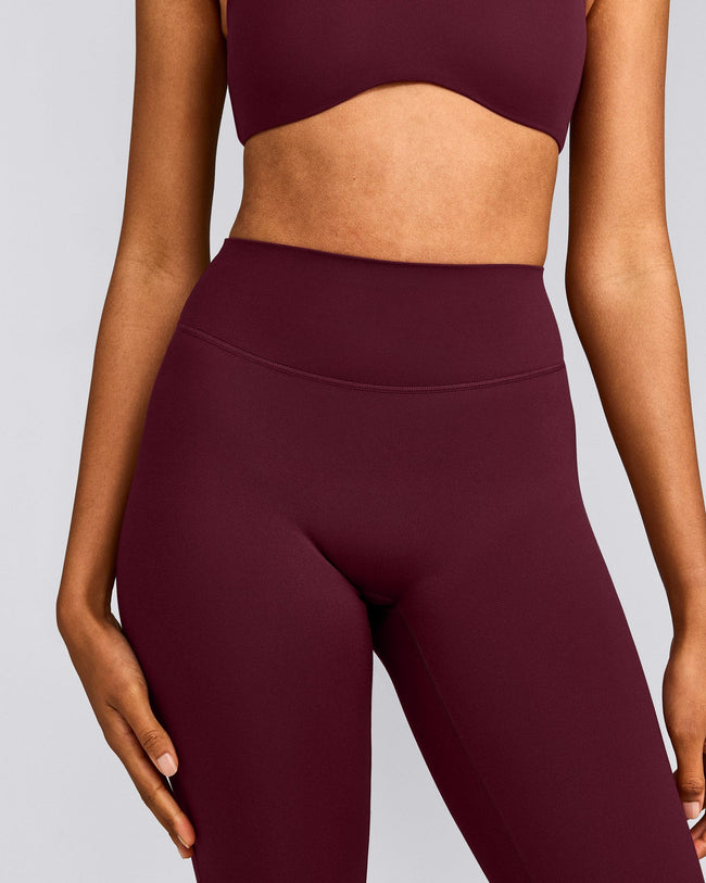 SoftMotion™ Flared Bottoms with Grey Logo | Cherry Lacquer Purple