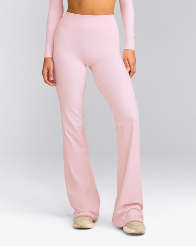 SoftMotion™ Flared Bottoms with Grey Logo | Soft Girl Pink