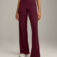 SoftMotion™ Straight Leg Bottoms with Grey Logo | Cherry Lacquer Purple