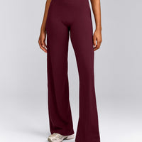 SoftMotion™ Straight Leg Bottoms with Grey Logo | Cherry Lacquer Purple