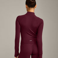 SoftMotion™ Mid Jacket with Grey Logo | Cherry Lacquer Purple