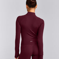 SoftMotion™ Mid Jacket with Grey Logo | Cherry Lacquer Purple