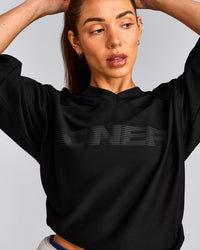 Oversized V Neck T-Shirt with Oner Graphic | Black