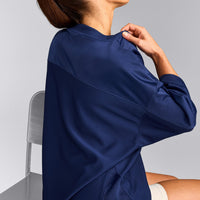 Oversized V Neck T-Shirt with Oner Graphic | Varsity Blue