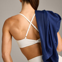 UnifiedMove™ Micro Bralette with Reflective Logo | Marshmallow White