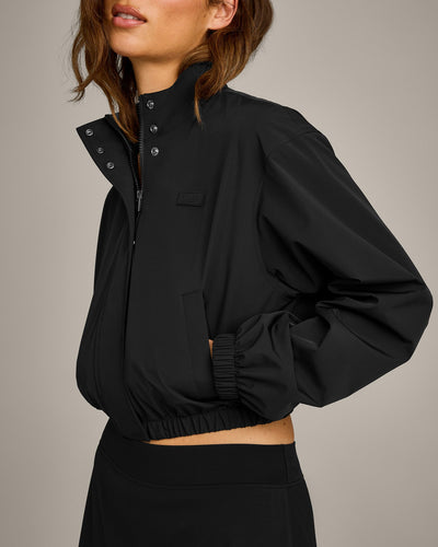 Cropped Bomber Jacket | Black