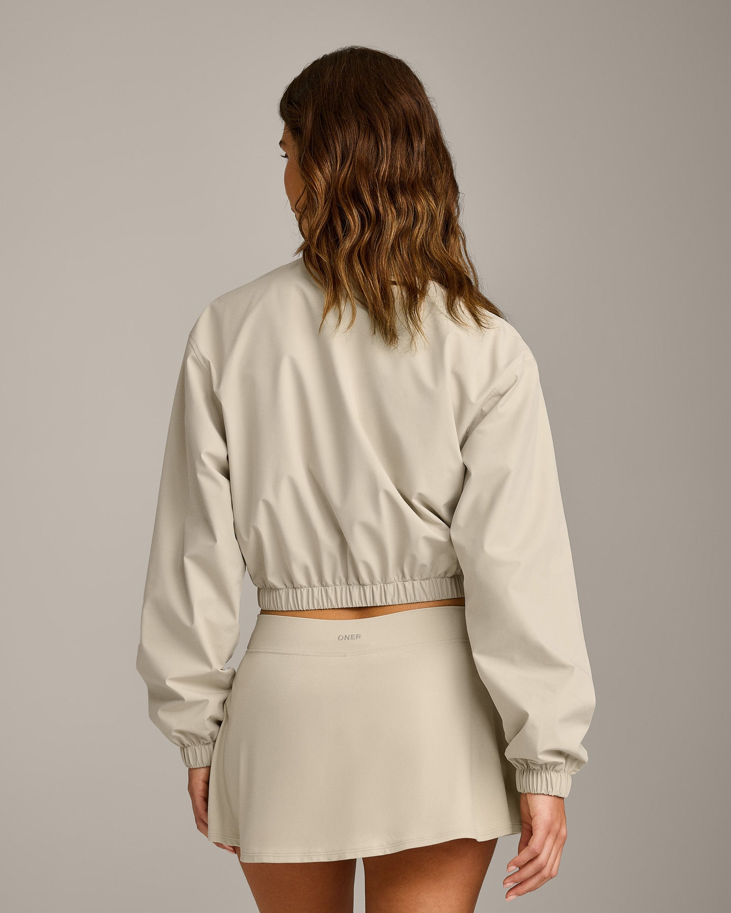 Cropped Bomber Jacket | Oatmeal